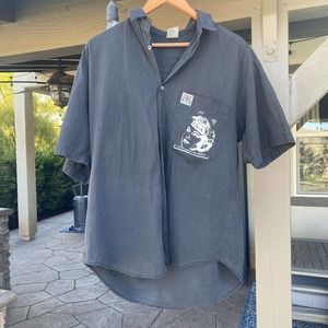 vintage vision street wear button up shirt M if your looking for trouble check